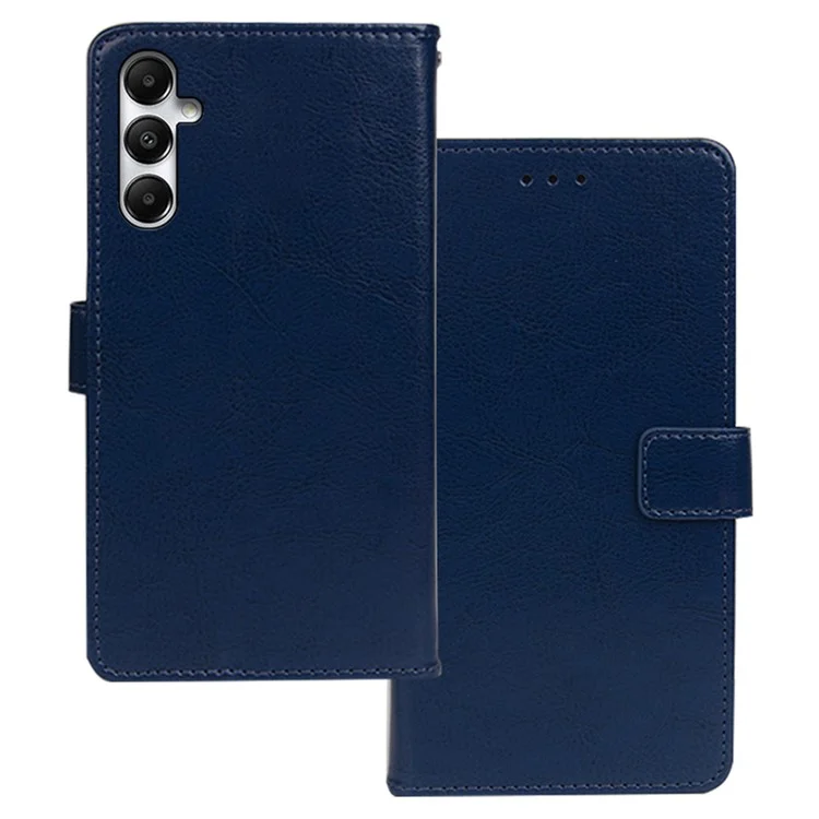 IDEWEI Für Samsung Galaxy S23 FE Handyhülle Leder Flip Cover mit Ständer und Fotohalterung - Blau