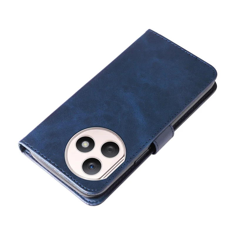 For Honor X50i+ 5G Zipper Leather Case Calf Texture Phone Cover - Blue