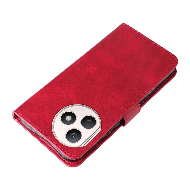 For Honor X50i+ 5G Zipper Leather Case Calf Texture Phone Cover - Red