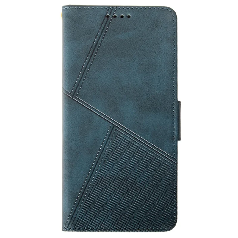 IDEWEI For ZTE Blade A73 Classic Calf Leather Case Phone Cover Wallet - Blue