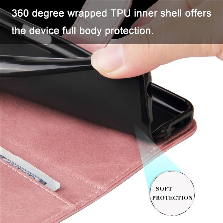 Для vivo Y200 (Индия) 5G / V29e (Глобальный) 5G Zipper Wallet Case Calfskin Leather Cover - Розовый