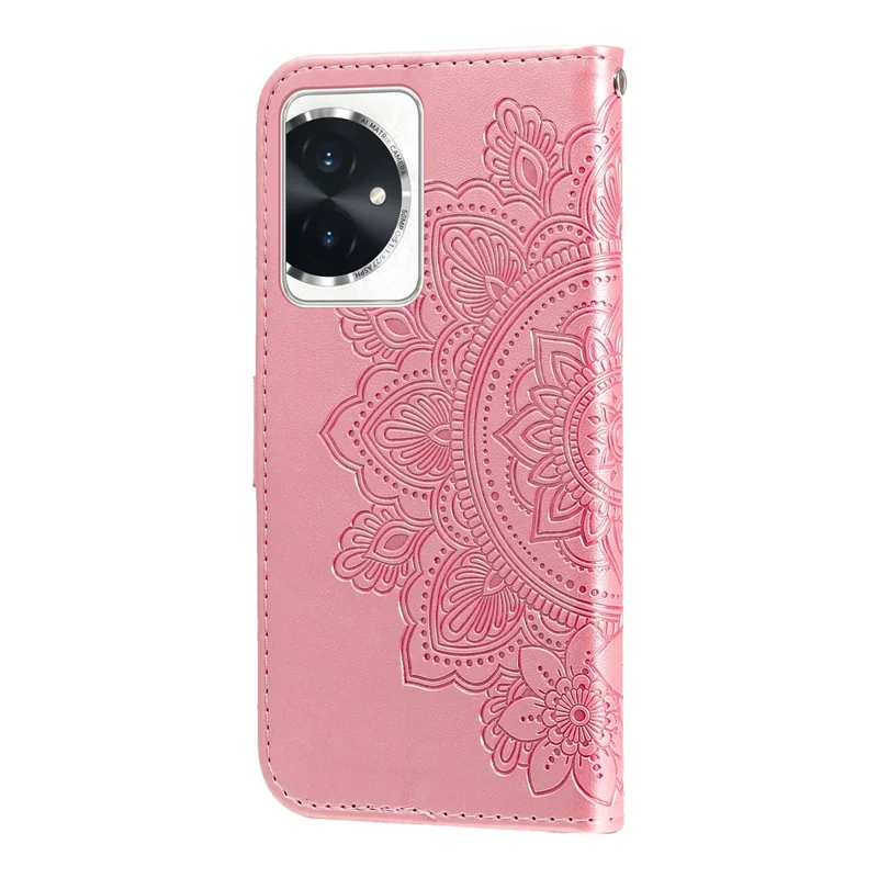 Cover per Honor 100 5G con Fiori, Portafoglio in PU, Supporto, Rosa