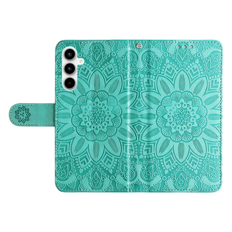Phone Shell for Samsung Galaxy A35 5G Case Imprinted Wallet PU Leather Cover - Green