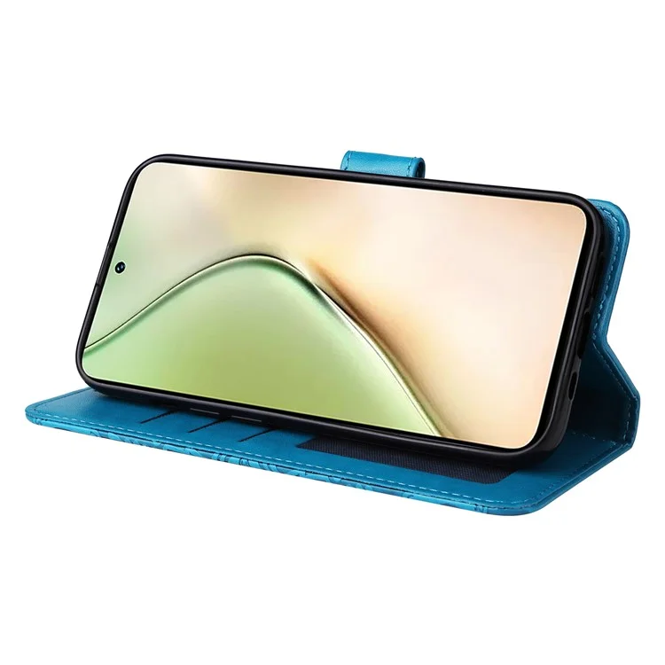 Pour vivo Y200 (Inde) 5G / V29e (mondial) 5G Étui portefeuille en cuir Sunflower Phone Cover - Bleu