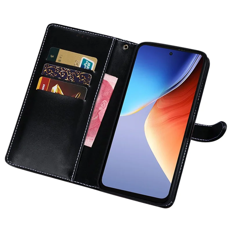 IDEWEI For Blackview A96 Crocodile Texture Leather Case Wallet Phone Cover - Blue