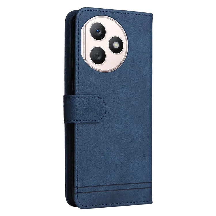 Funda de piel sintética con efecto de piel Para Honor X50i+ 5G, funda de cartera para teléfono - Azul
