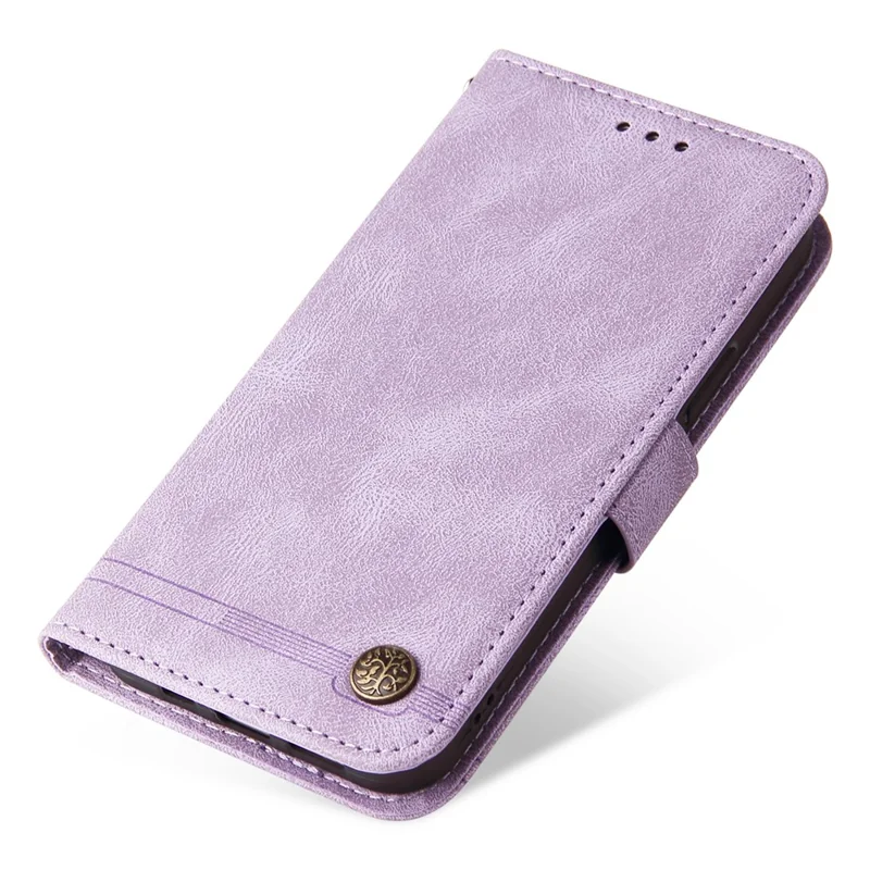 For Honor 100 Pro 5G Leather Wallet Cases Skin Touch Phone Cover Stand with Strap - Purple