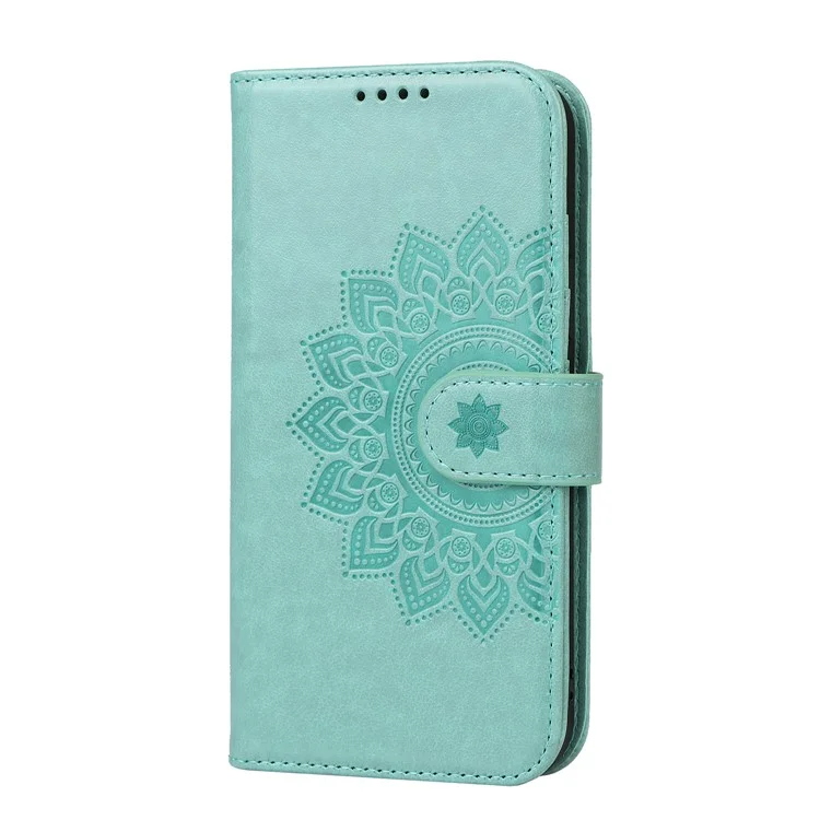 Для iPhone 15 R61 Texture Wallet Case с печатным дизайном, чехол из искусственной кожи - светло-зеленый