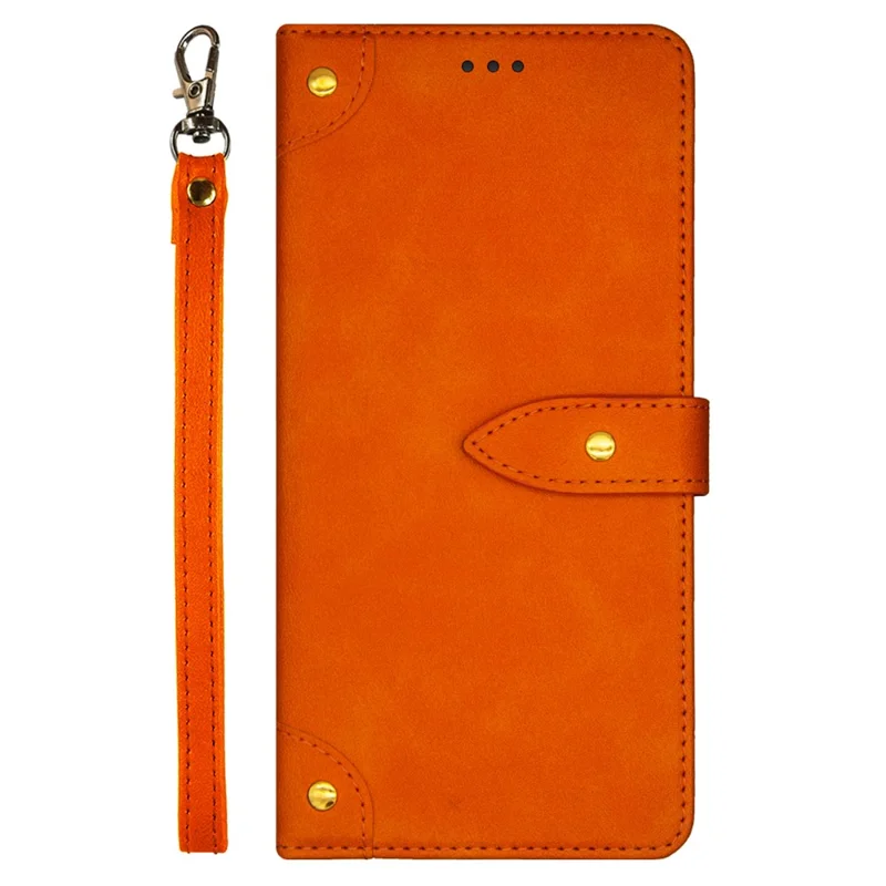 IDEWEI For Samsung Galaxy A35 5G Protective Case Drop-Proof PU Leather Flip Cover with Card Slot - Orange