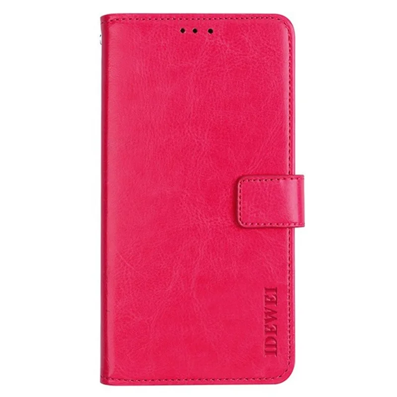 IDEWEI Wallet Phone Case for Samsung Galaxy A35 5G Case Crazy Horse Texture PU Leather Flip Cover - Rose