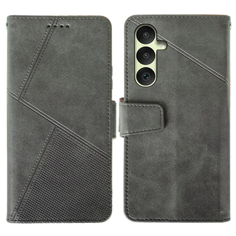 IDEWEI Per Samsung Galaxy A35 5G Case Classic Calf PU Case Wallet Phone Cover - Grigio