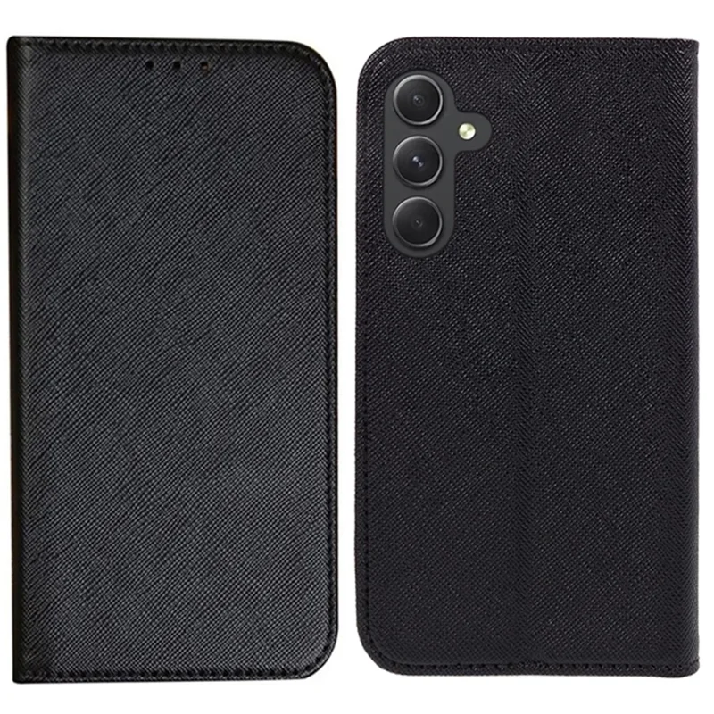 Per Samsung Galaxy A35 5G Custodia Wallet Stand Magnetic Auto Closing Phone Cover - Nero