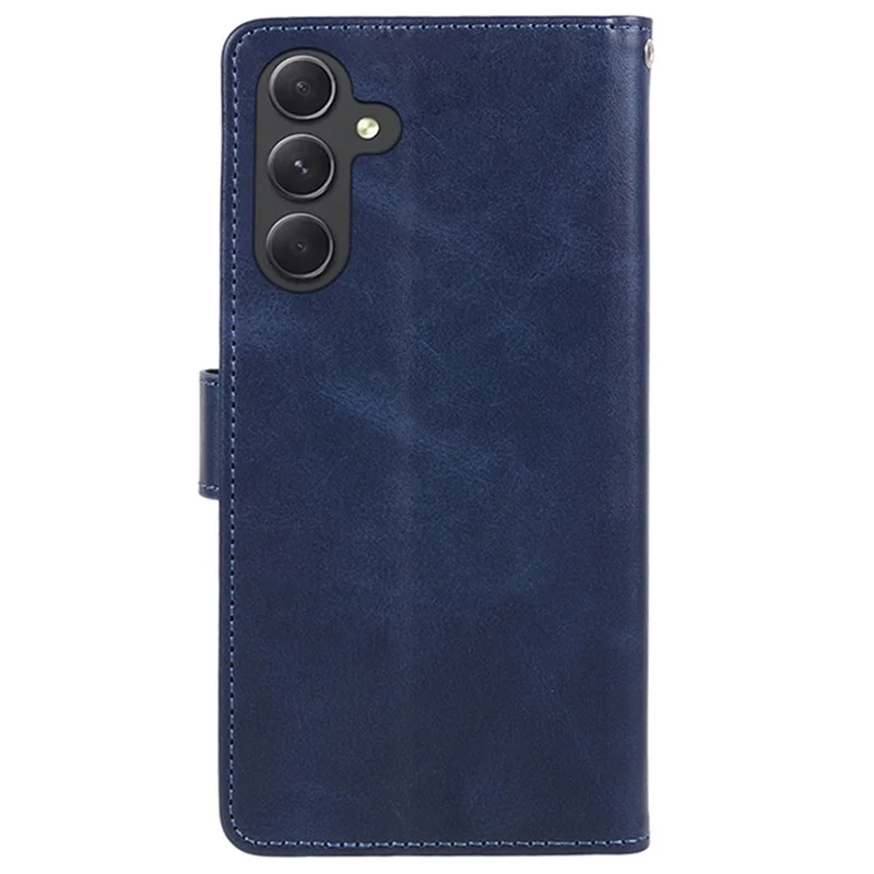 Phone Shell for Samsung Galaxy A35 5G Case Magnetic Clasp PU Leather Wallet Phone Cover - Blue