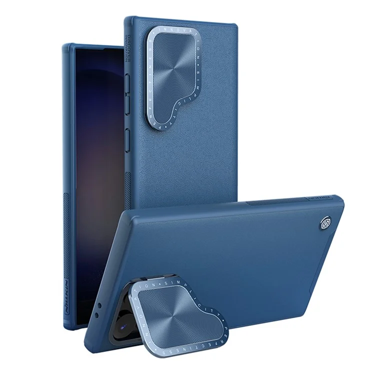 NILLKIN CamShield Prop For Samsung Galaxy S24 Ultra Case with Sliding Camera Cover Drop Protection - Blue
