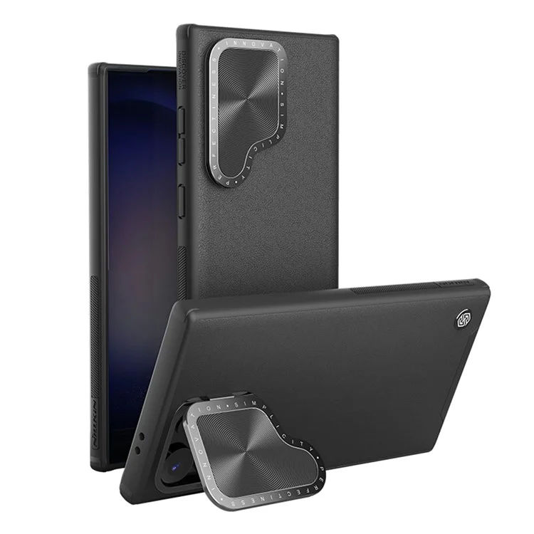 NILLKIN CamShield Prop Für Samsung Galaxy S24 Ultra Case mit Ständer Kompatibel mit MagSafe - Schwarz