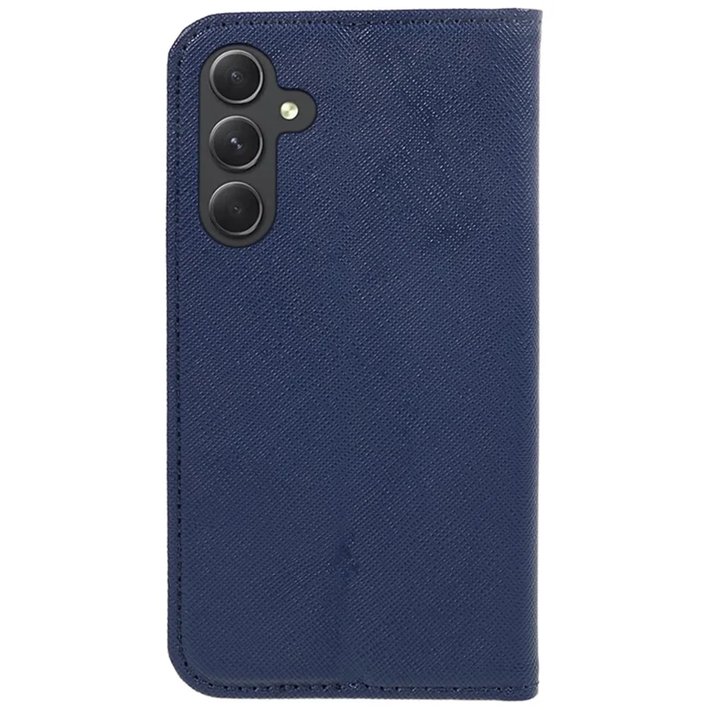 For Samsung Galaxy A55 5G Magnetic Auto Closing Phone Cover Case Wallet with Stand - Dark Blue