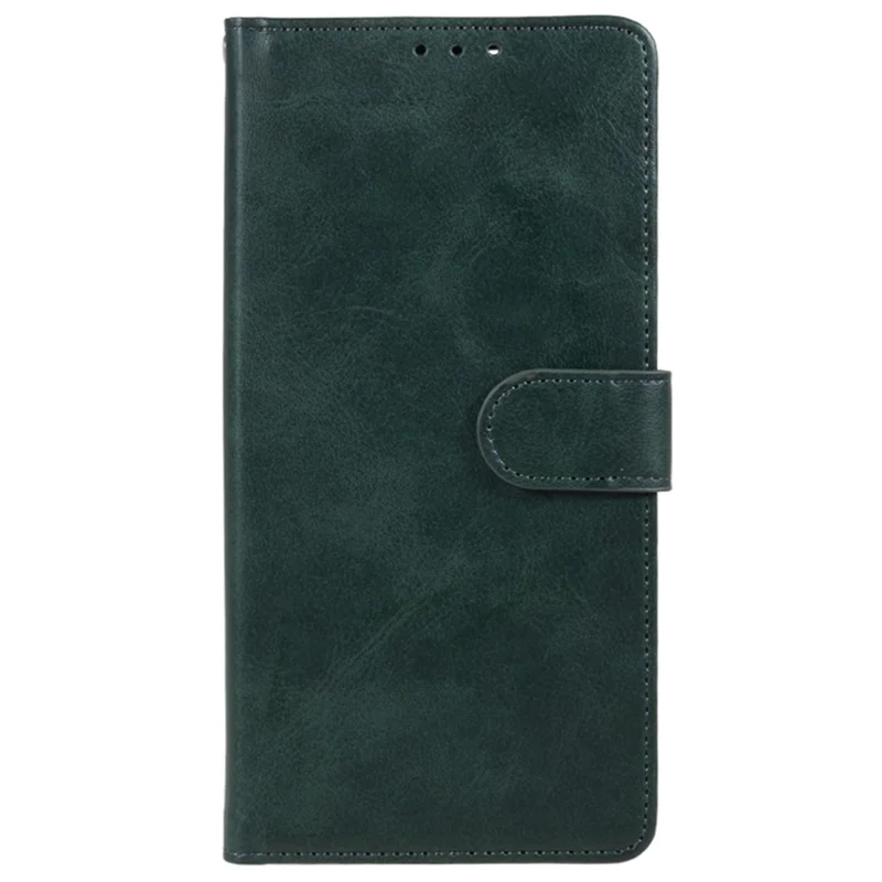 For Samsung Galaxy A55 5G Case Calf Texture PU Leather Wallet Cell Phone Cover - Midnight Green