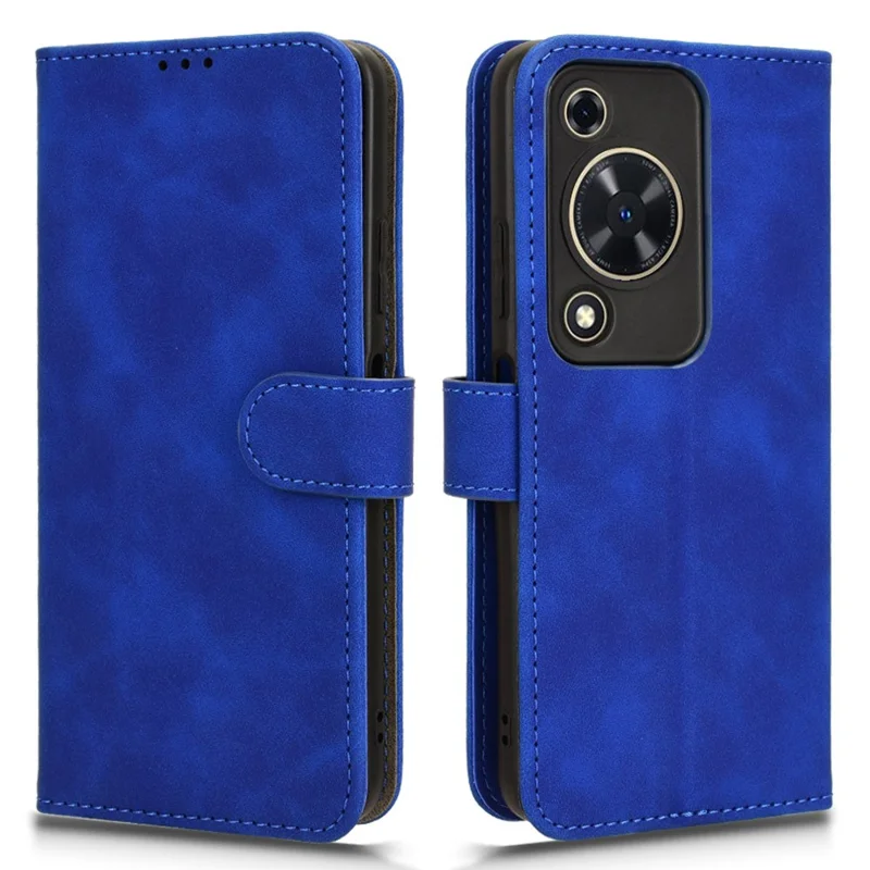 For Huawei Enjoy 70 4G / nova Y72 4G Soft-Touch Flip Leather Cover Stand Protective Phone Case - Blue