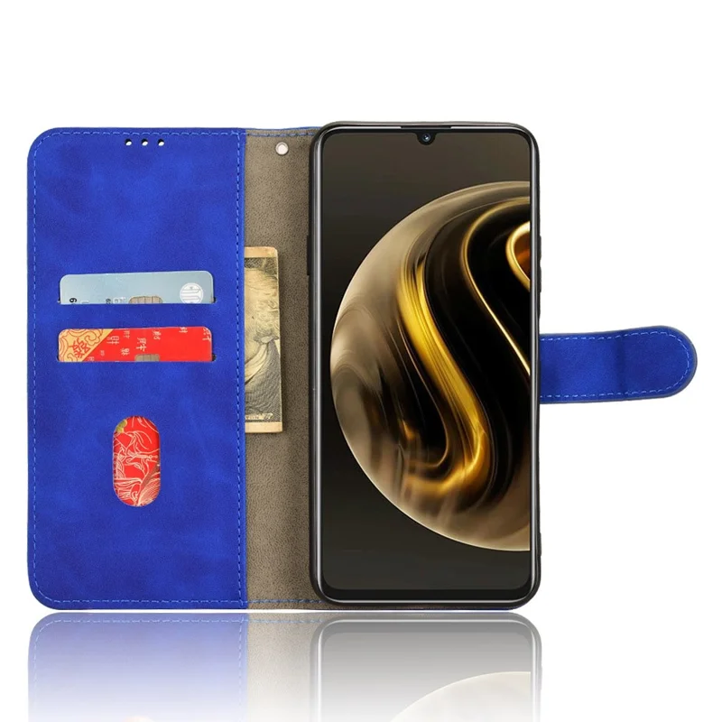 For Huawei Enjoy 70 4G / nova Y72 4G Soft-Touch Flip Leather Cover Stand Protective Phone Case - Blue