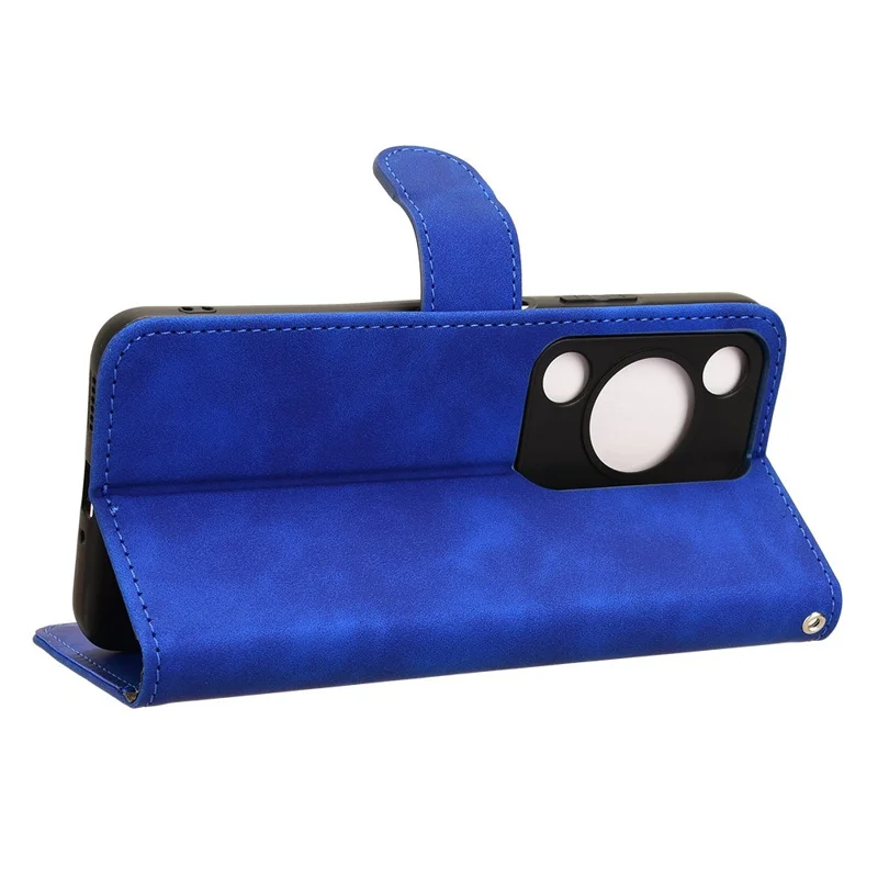 For Huawei Enjoy 70 4G / nova Y72 4G Soft-Touch Flip Leather Cover Stand Protective Phone Case - Blue