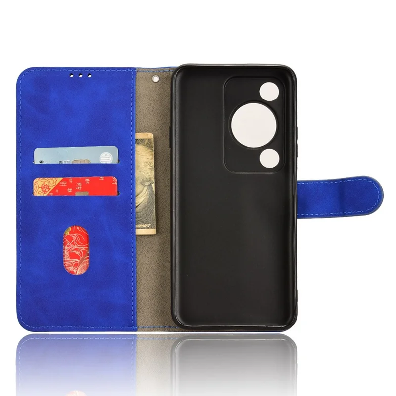 For Huawei Enjoy 70 4G / nova Y72 4G Soft-Touch Flip Leather Cover Stand Protective Phone Case - Blue