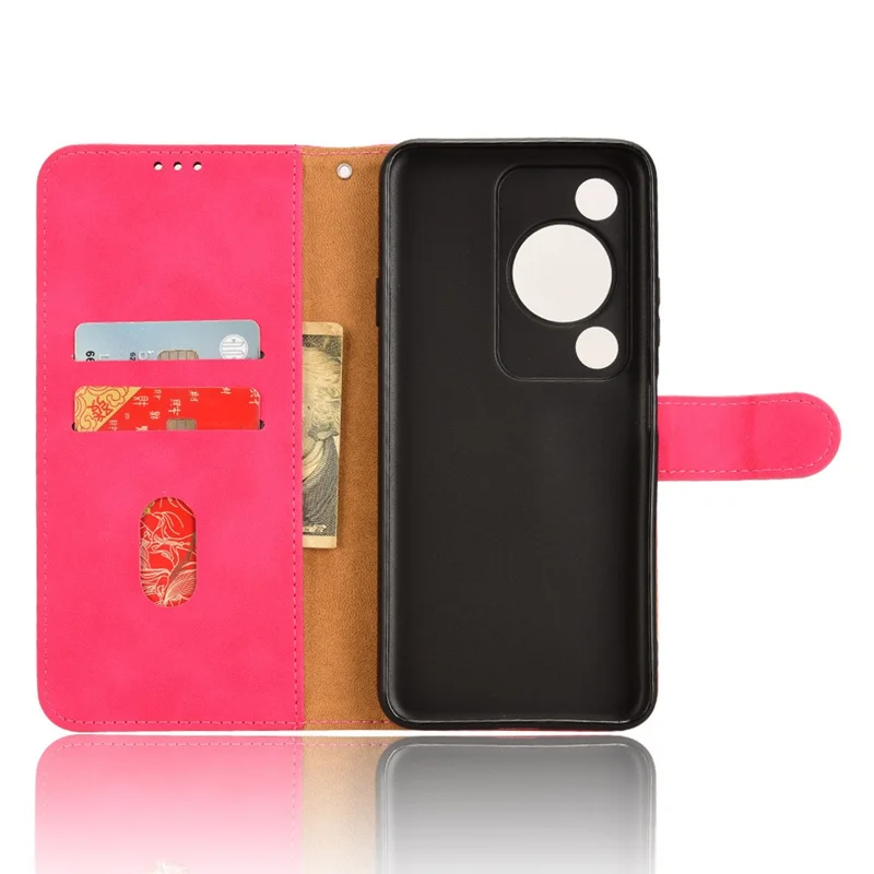 For Huawei Enjoy 70 4G / nova Y72 4G Soft-Touch Flip Leather Cover Stand Protective Phone Case - Rose