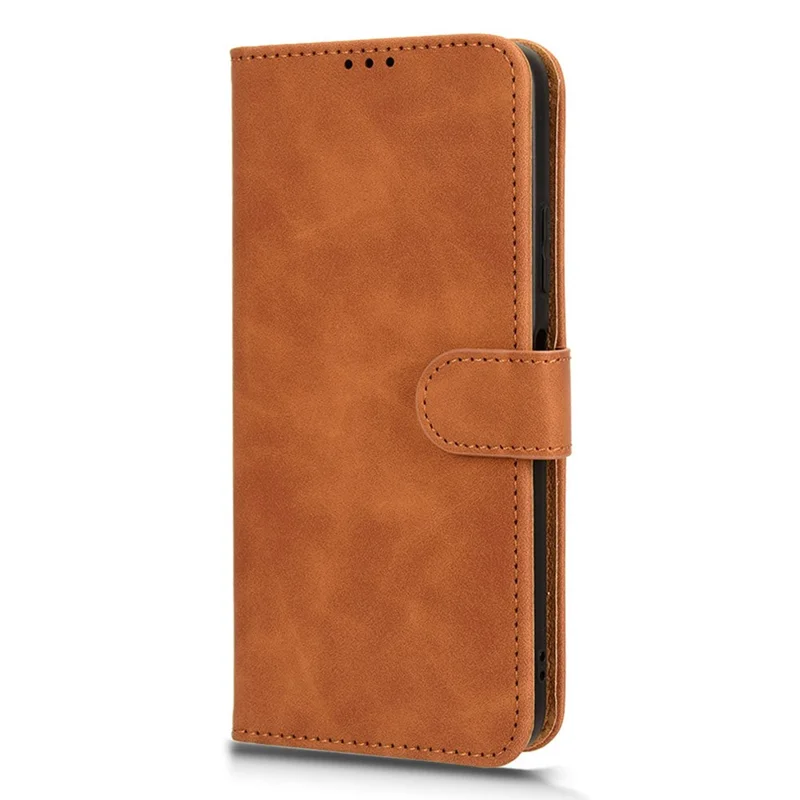 For Huawei Enjoy 70 4G / nova Y72 4G Soft-Touch Flip Leather Cover Stand Protective Phone Case - Brown