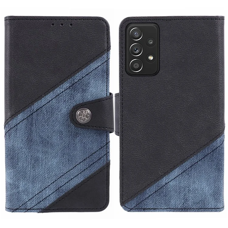 Phone Cover for Samsung Galaxy A13 4G / 5G Phone Stand Case Wallet PU Leather Shell - Black