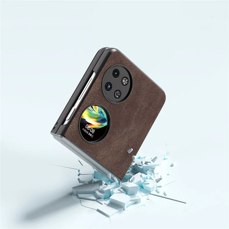 ABEEL For Huawei Pocket 2 Protective Case Leather Back Cover  - Coffee