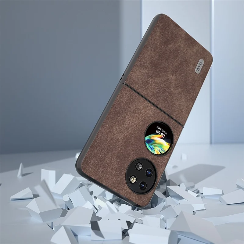 ABEEL For Huawei Pocket 2 Protective Case Leather Back Cover  - Coffee