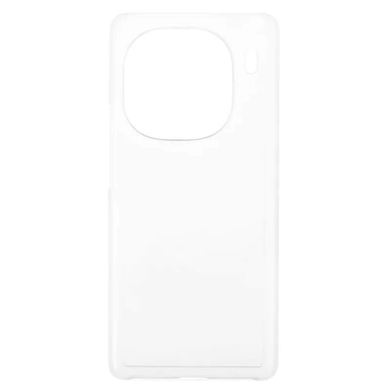 For vivo iQOO 12 5G Rubberized Case Anti-scratch Hard PC Phone Cover - Transparent