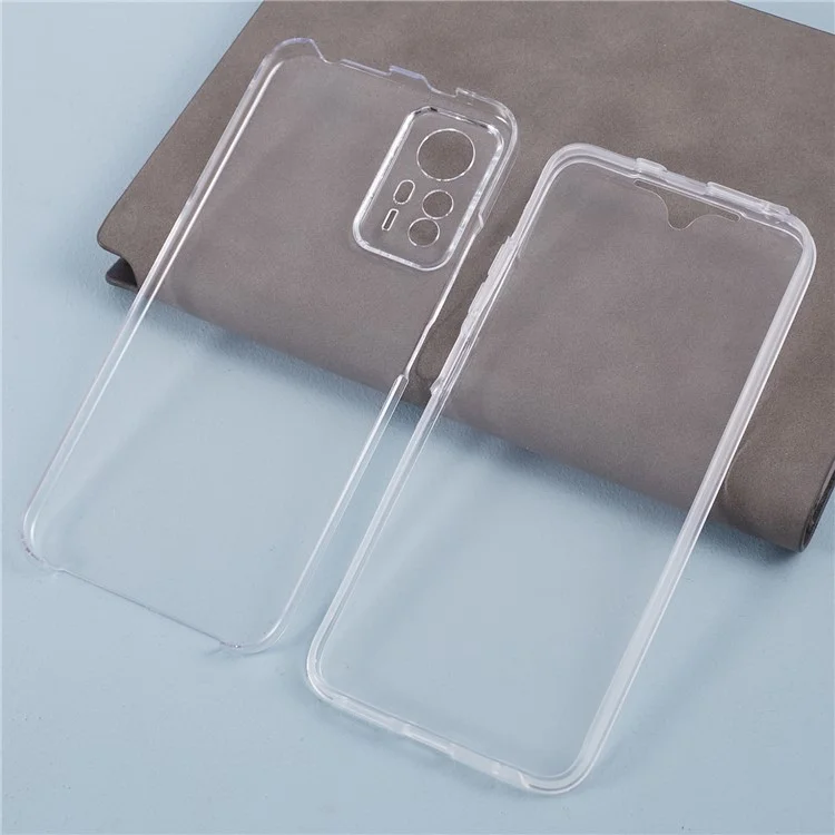 Für Xiaomi Redmi Note 12S 4G Klar Hülle Acrylrückseite + PET Frontabdeckung mit TPU-Rahmen