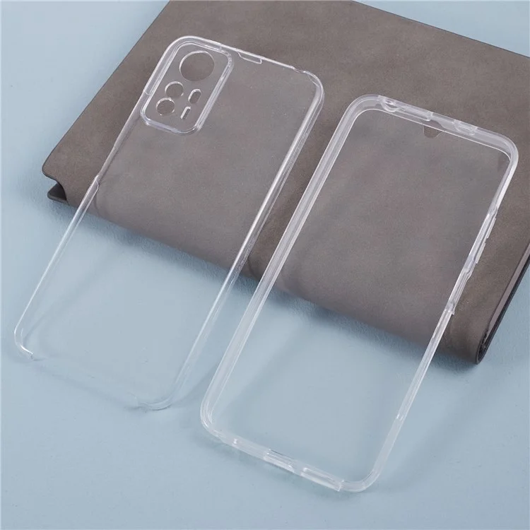 Für Xiaomi Redmi Note 12S 4G Klar Hülle Acrylrückseite + PET Frontabdeckung mit TPU-Rahmen