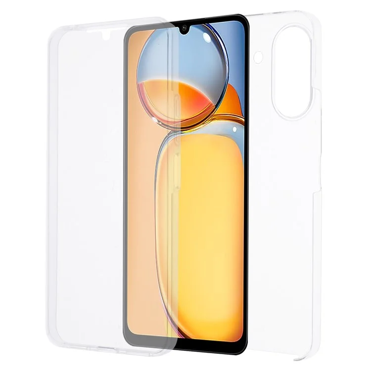 Per Xiaomi Redmi 13C 4G / Poco C65 4G Acrylic+TPU Clear Case PET Screen Film 360-Degree Full Coverage