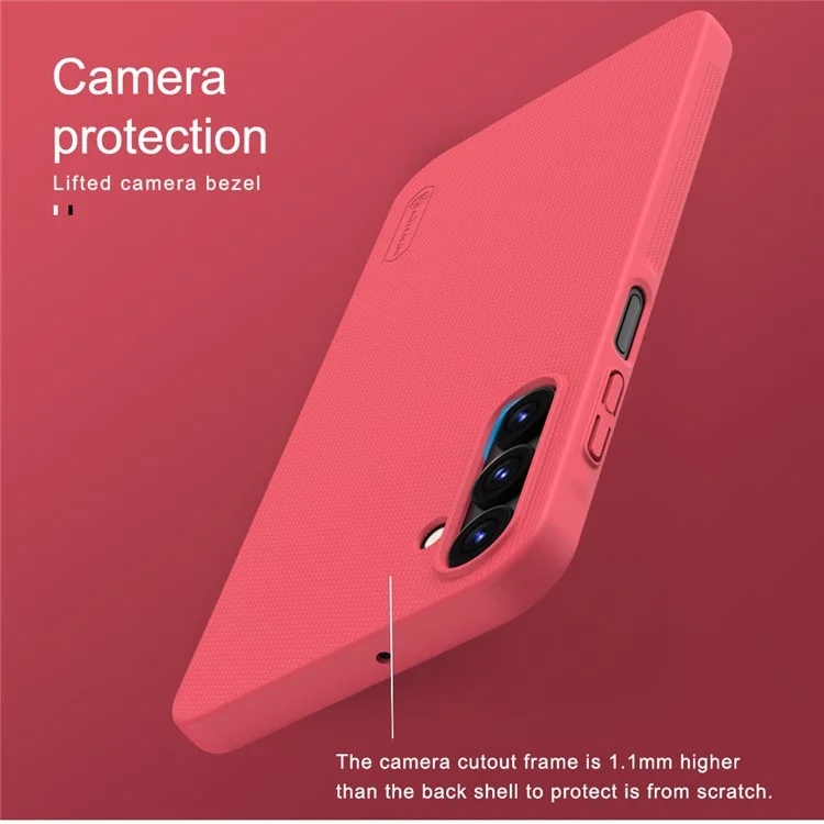 NILLKIN Frosted Shield для Samsung Galaxy A15 5G / 4G Чехол Anti-slip Hard PC Matte Phone Cover - Black