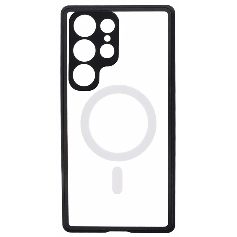 Для Samsung Galaxy S23 Ultra Magnetic Case Double Double Throble Thone Cope - Черный