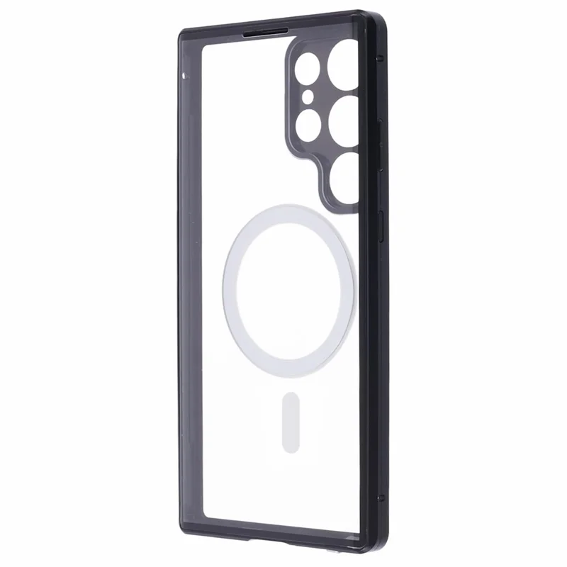 Для Samsung Galaxy S23 Ultra Magnetic Case Double Double Throble Thone Cope - Черный