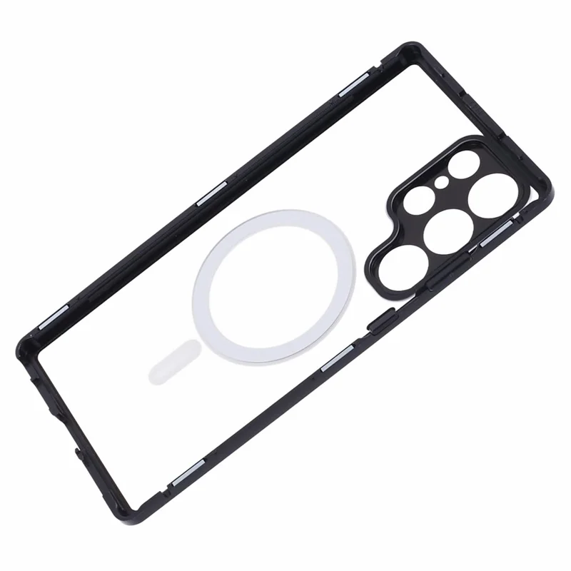 Для Samsung Galaxy S23 Ultra Magnetic Case Double Double Throble Thone Cope - Черный
