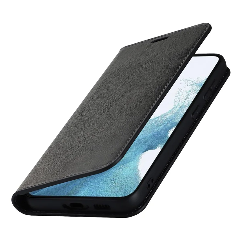Чехлы для телефона Samsung Galaxy S23 - Crazy Horse Texture Split Leather Wallet Cover - Чёрный