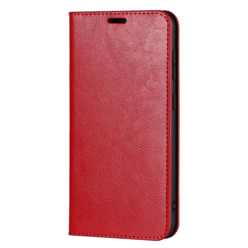 For Samsung Galaxy S23 Cell Phone Cases Crazy Horse Texture Split Leather Wallet Cover - Red