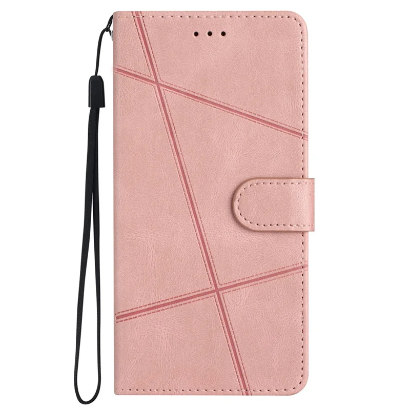 Para o Samsung Galaxy A55 5G Case de Telefone Celular Textura de Cavalo Louco Titular do Cartão Cover - Rose Gold