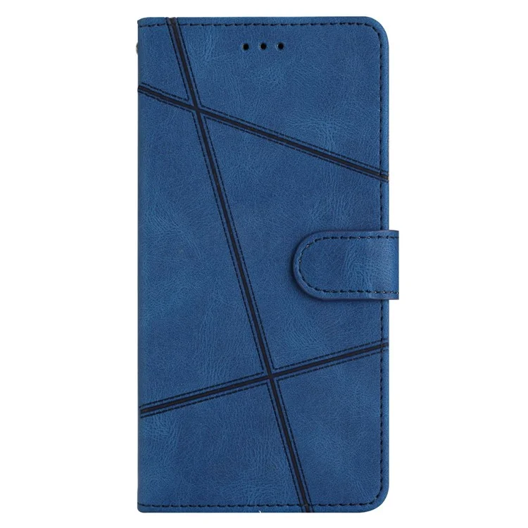 Per Xiaomi 13T / 13T Pro / Redmi K60 Ultra Custodia Magnetica Impresso Linee Portafoglio Cover Telefono - Blu