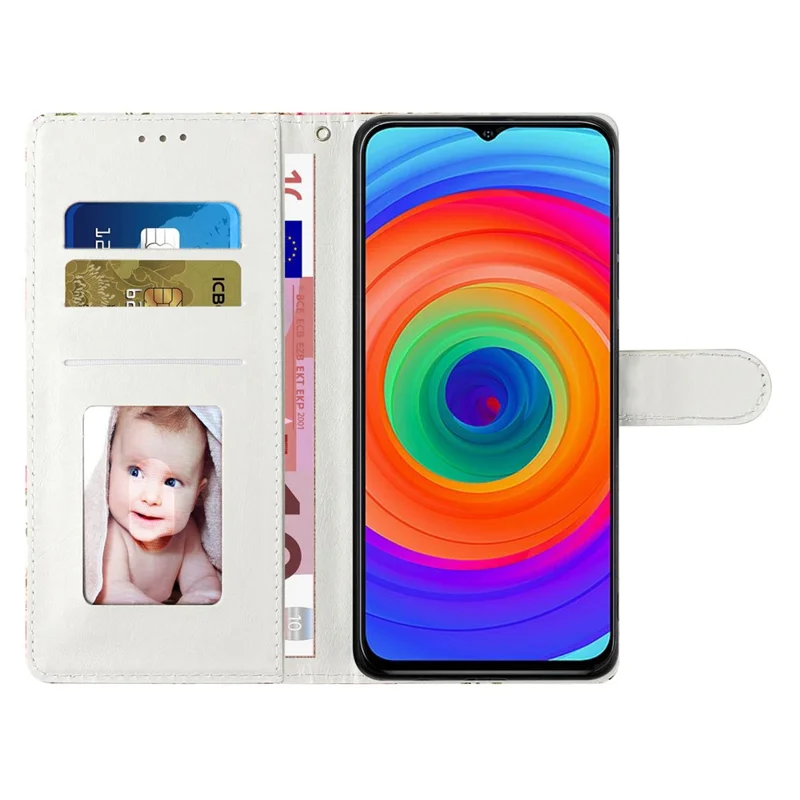 For Ulefone Note 14 Stand Leather Case Pattern Printing Phone Wallet - Peacock Flower