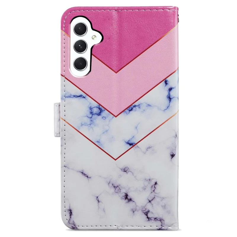 Case para Celular Samsung Galaxy A55 5G, Capa de Couro PU com Estampa - Mármore Fumaça