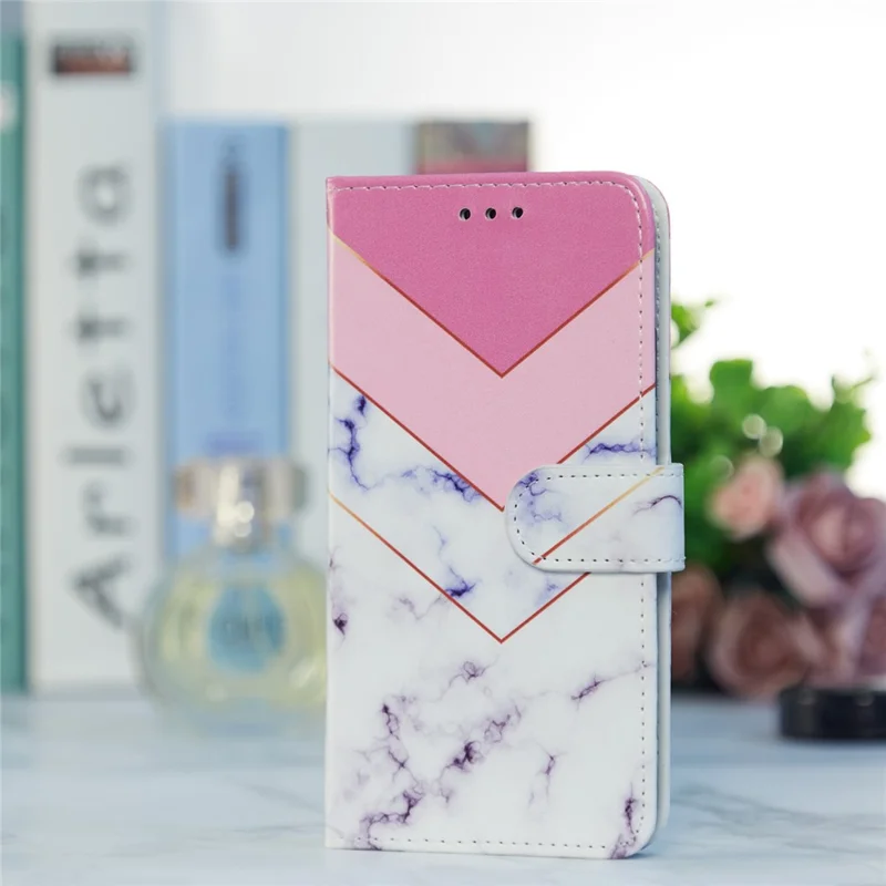 Case para Celular Samsung Galaxy A55 5G, Capa de Couro PU com Estampa - Mármore Fumaça