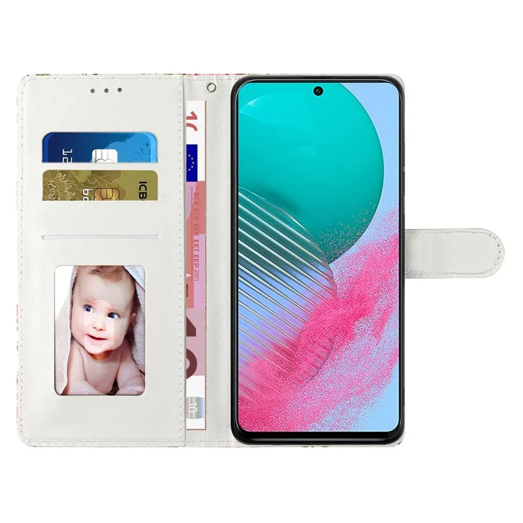 For Samsung Galaxy A35 5G Leather Case Pattern Printing Phone Cover with Card Slots - Pineapple
