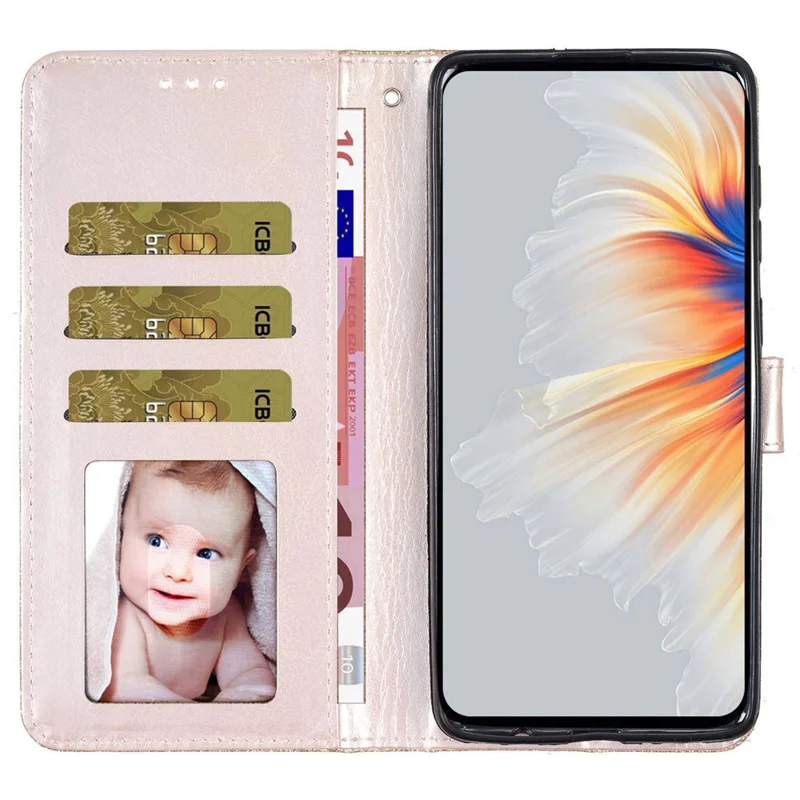 For Xiaomi 13T / 13T Pro / Redmi K60 Ultra Glitter Leather Case with Wallet Stand - Gold