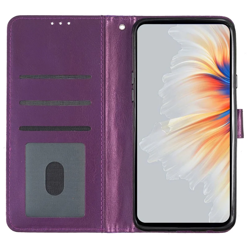 For Xiaomi Redmi 13C 4G / Poco C65 4G Case Glittering Leather Wallet Stand Cover - Purple