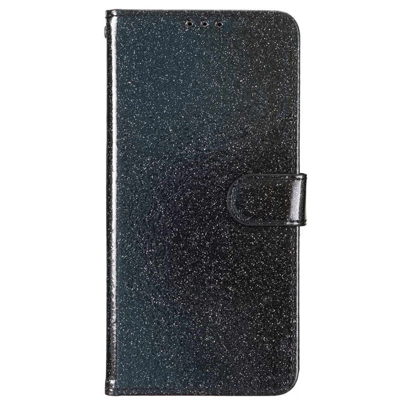 For Samsung Galaxy A35 5G Leather Case Glitter Card Slots Wallet Phone Cover - Black