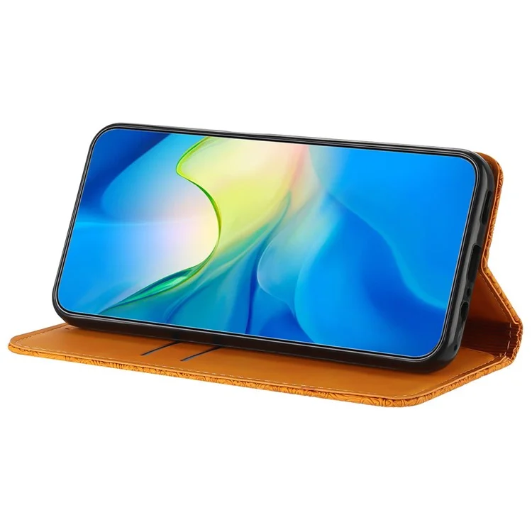 Für Samsung Galaxy A05s 4G Brieftasche Hülle Kartenfach Ständer Integrierter Magnetverschluss Handyhülle - Gelb